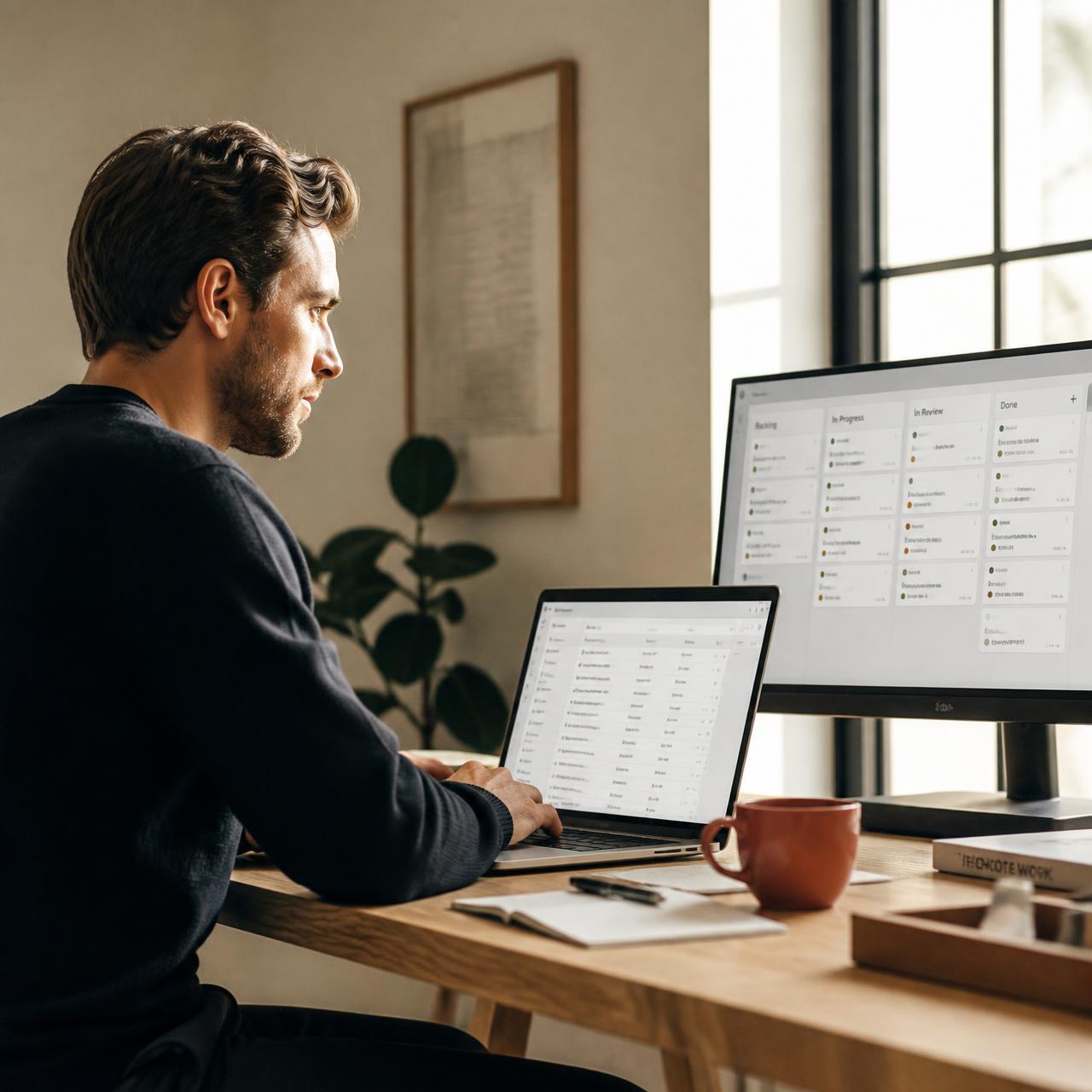 Founder werkt in het operating system
